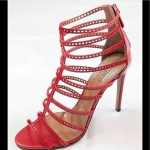 Alaia Perforated Caged Sandals Size 7
